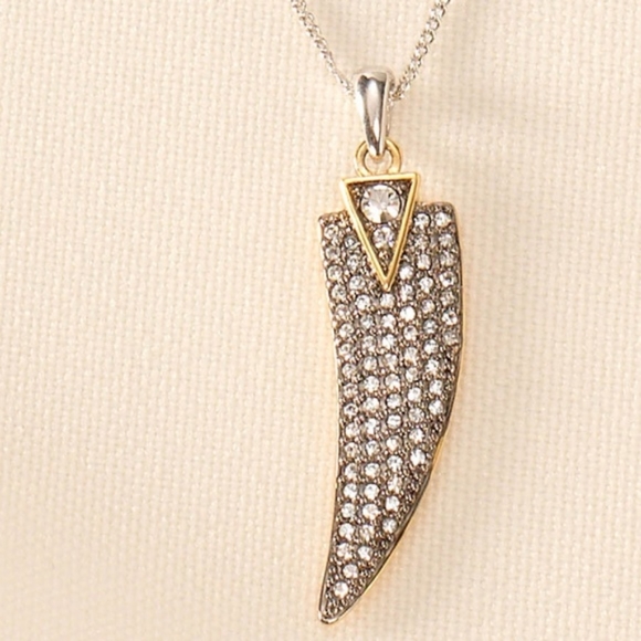 Stella & Dot Horn Pendant - Mixed Metal - Picture 3 of 4